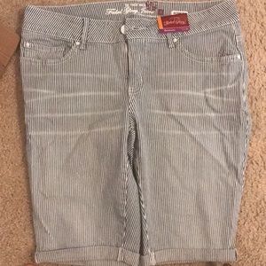 Blue and white shorts